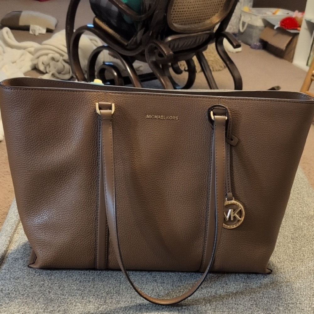 Michael Kors Brown Leather Tote Bag